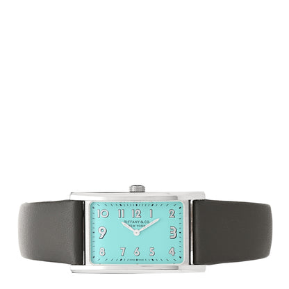 Tiffany Stainless Steel Calfskin 22mm East West Quartz Watch Tiffany Blue 2 of 4