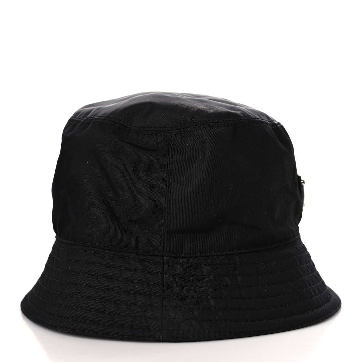 Re-Nylon Metal Triangle Logo Mens Bucket Hat XL Black
