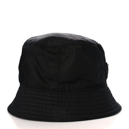 Prada Re-Nylon Metal Triangle Logo Mens Bucket Hat XL Black 4 of 7
