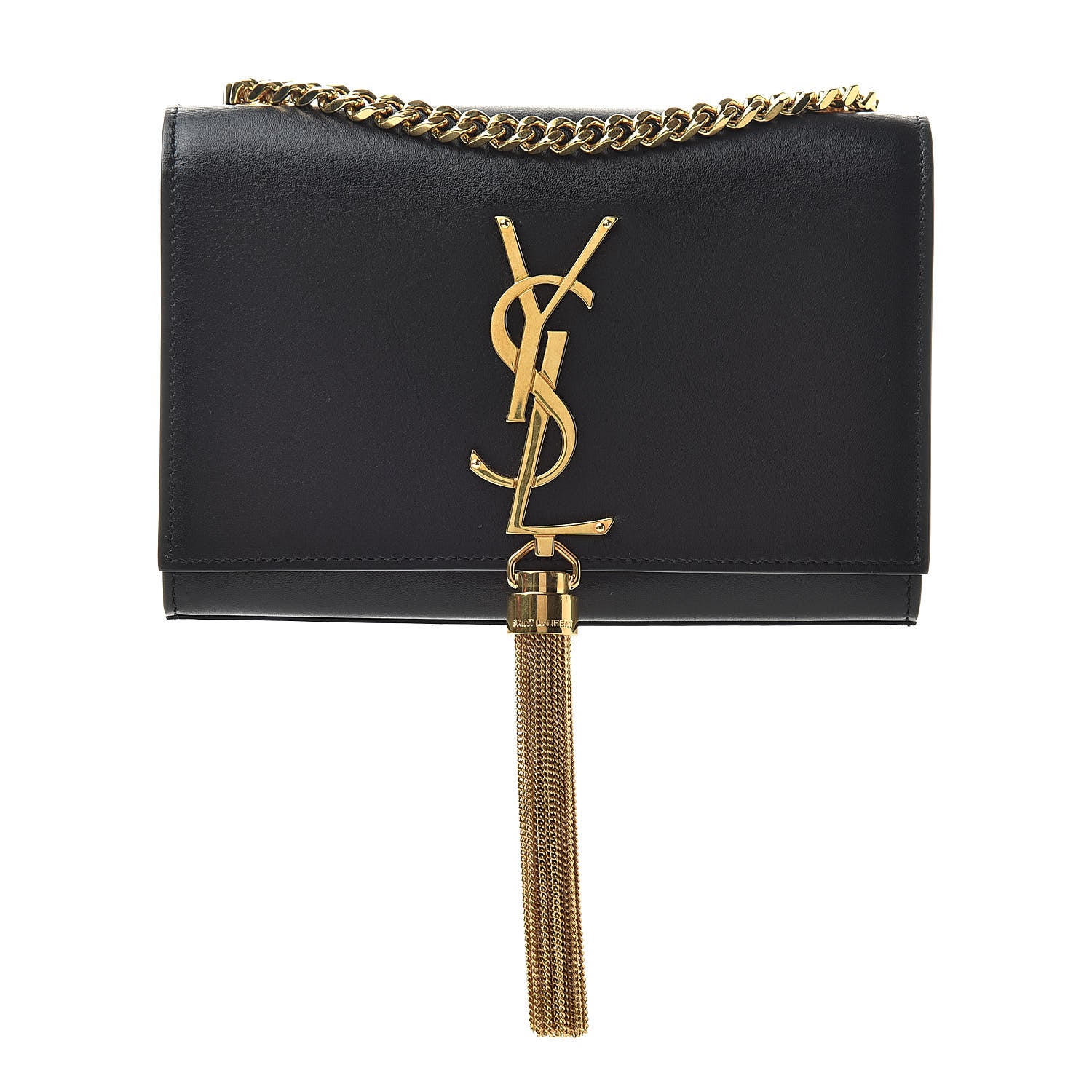 Saint Laurent Calfskin Small Classic Monogram Kate Tassel Satchel Black 1 of 11