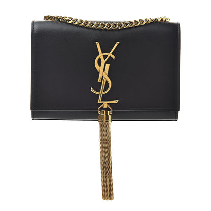 Saint Laurent Calfskin Small Classic Monogram Kate Tassel Satchel Black 1 of 11