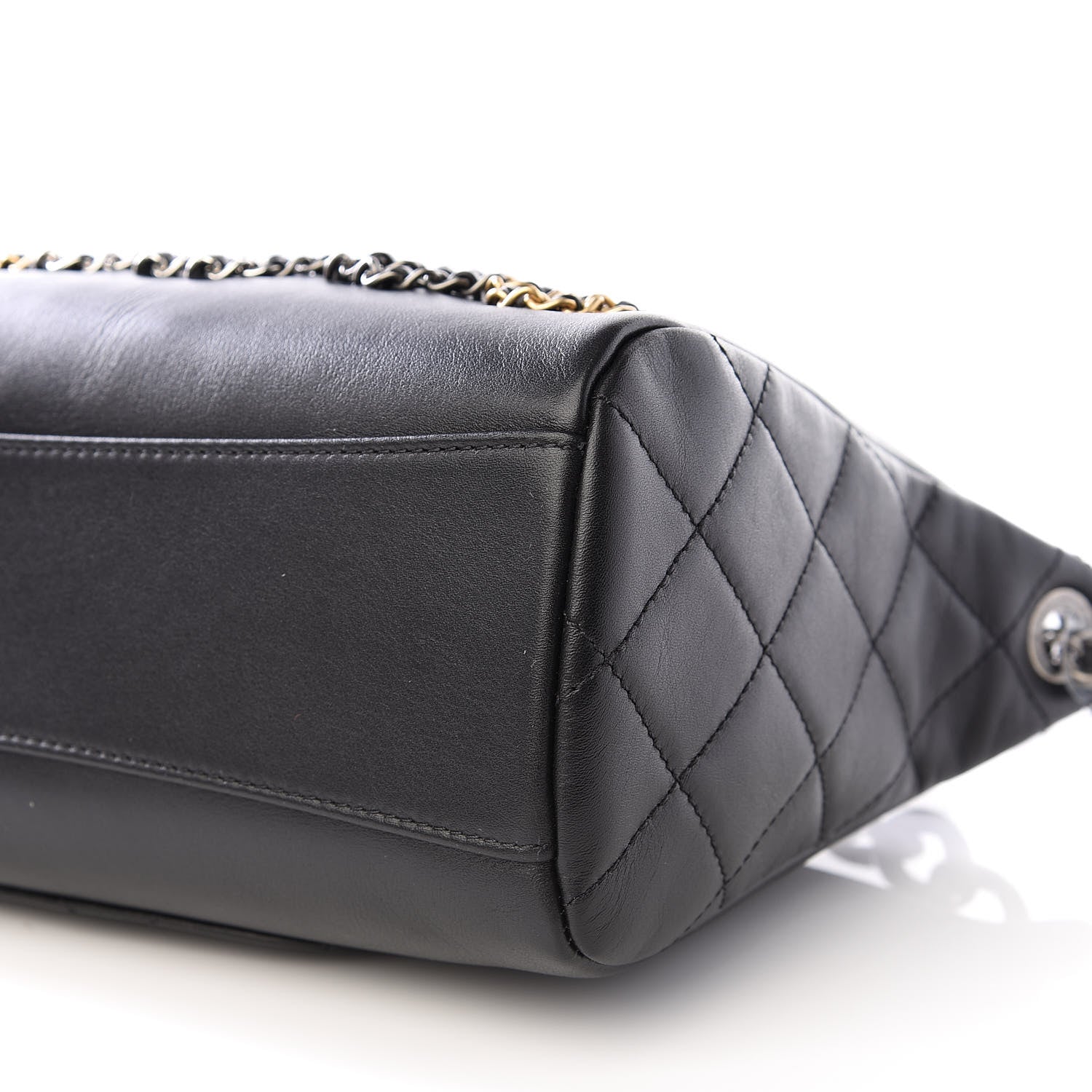 Chanel Calfskin Chain 20s Signature Hobo Black 8 of 9