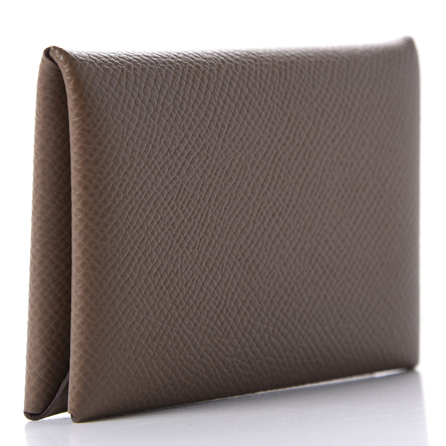 Hermes Epsom Calvi Card Case Etoupe 3 of 13