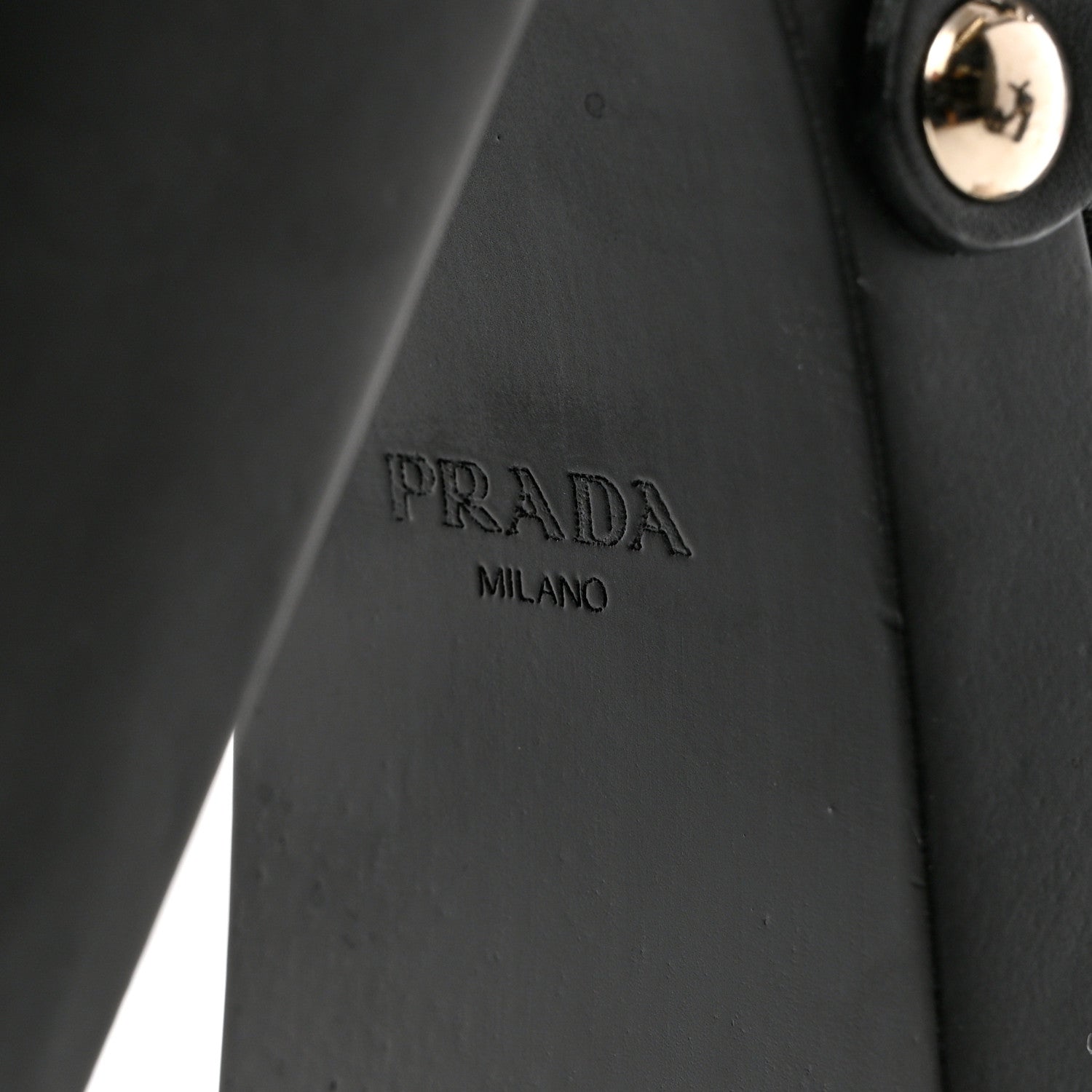 Prada Calfskin Platform Slingback Sandals 37 Black 7 of 12