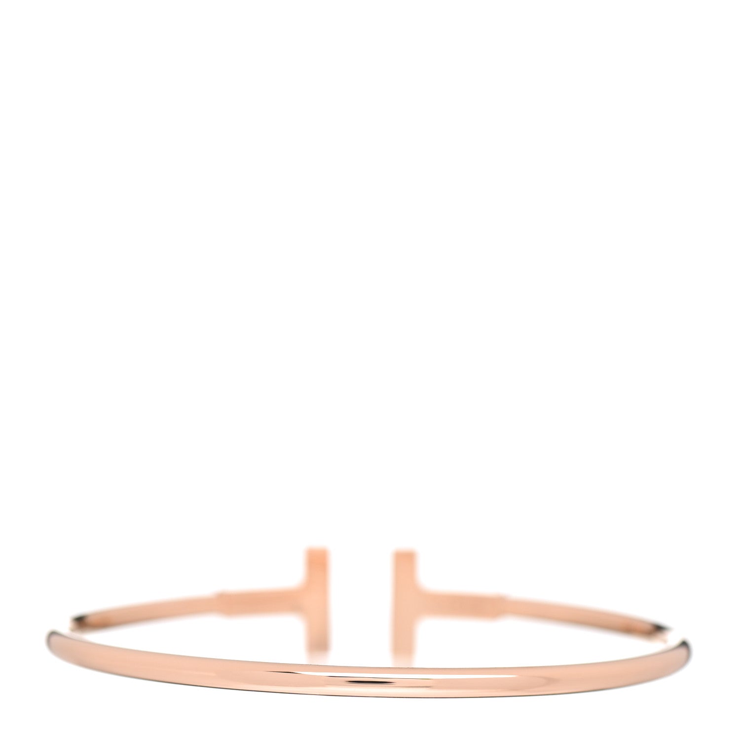 Tiffany 18K Rose Gold Mother of Pearl T Wire Bracelet 3 of 6