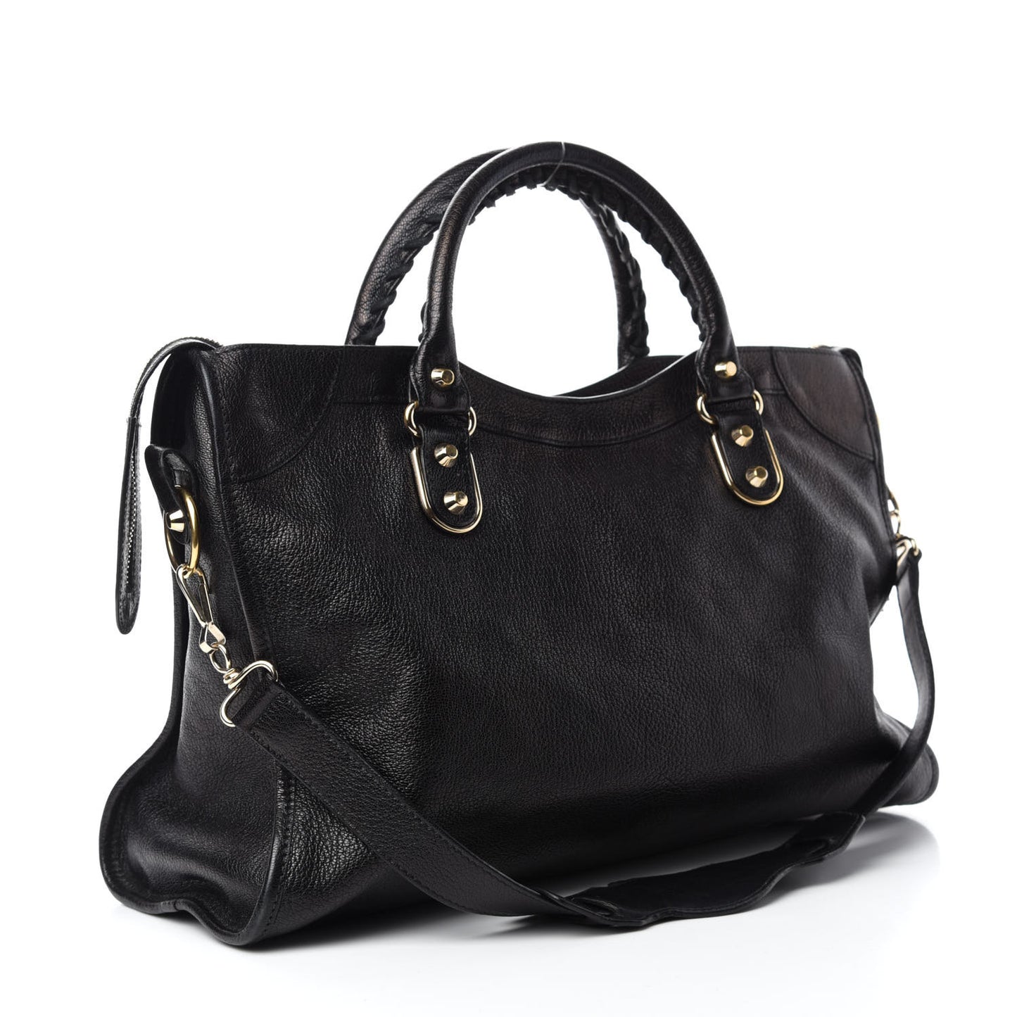 Chevre Gold Metallic Edge Hardware City Black