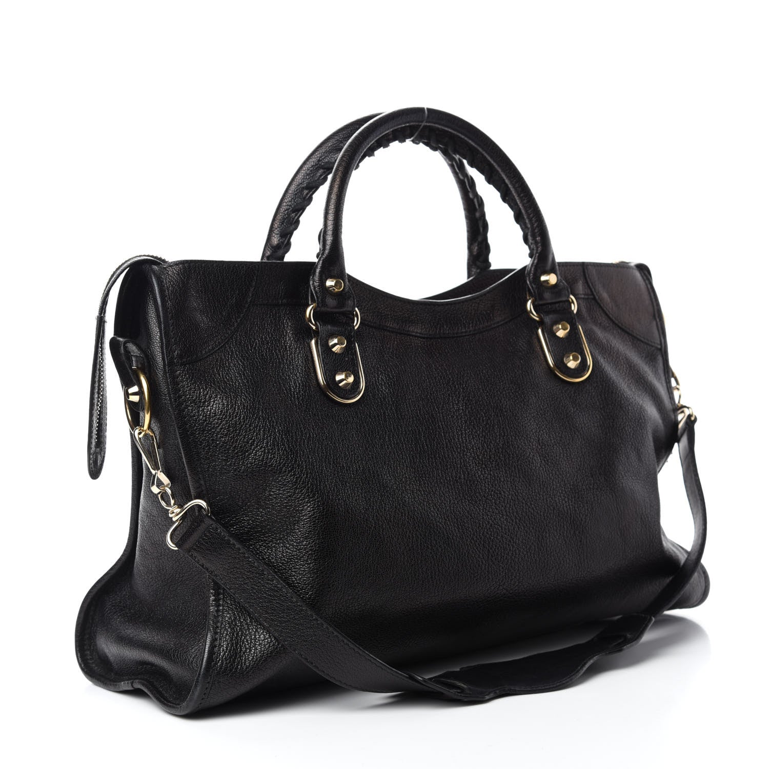 Balenciaga Chevre Gold Metallic Edge Hardware City Black 3 of 13
