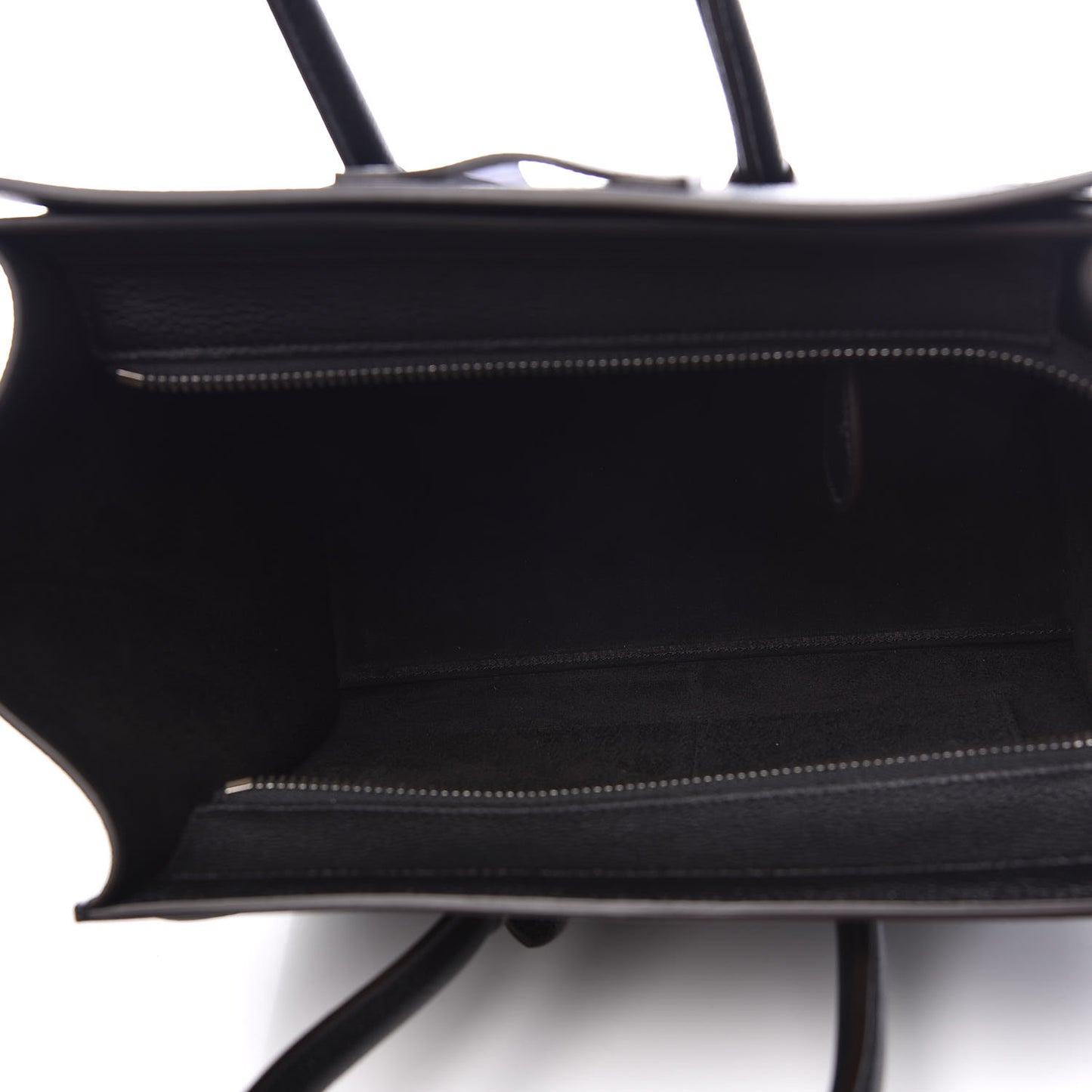 Drummed Calfskin Micro Luggage Black