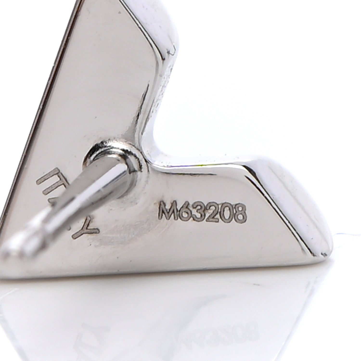Louis Vuitton Essential V Stud Earrings Silver 5 of 6