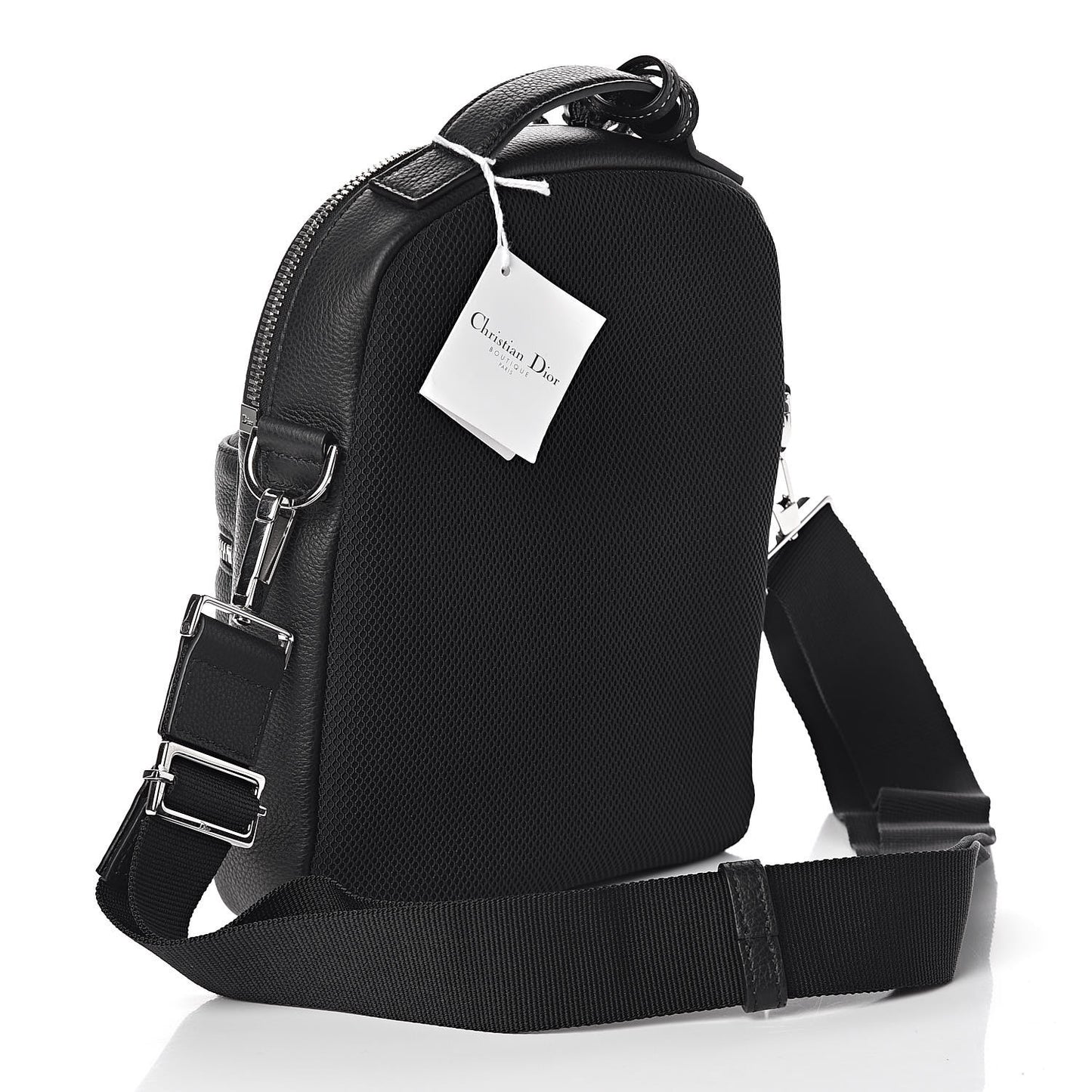 Grained Calfskin Mini Rider Backpack Black