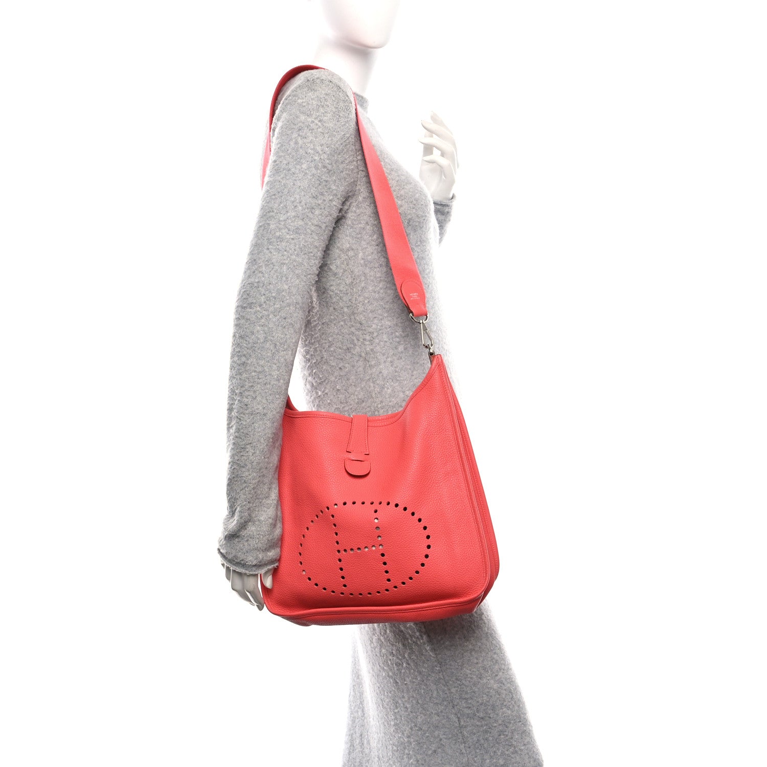 Hermes Taurillon Clemence Evelyne GM Rose Jaipur 2 of 10