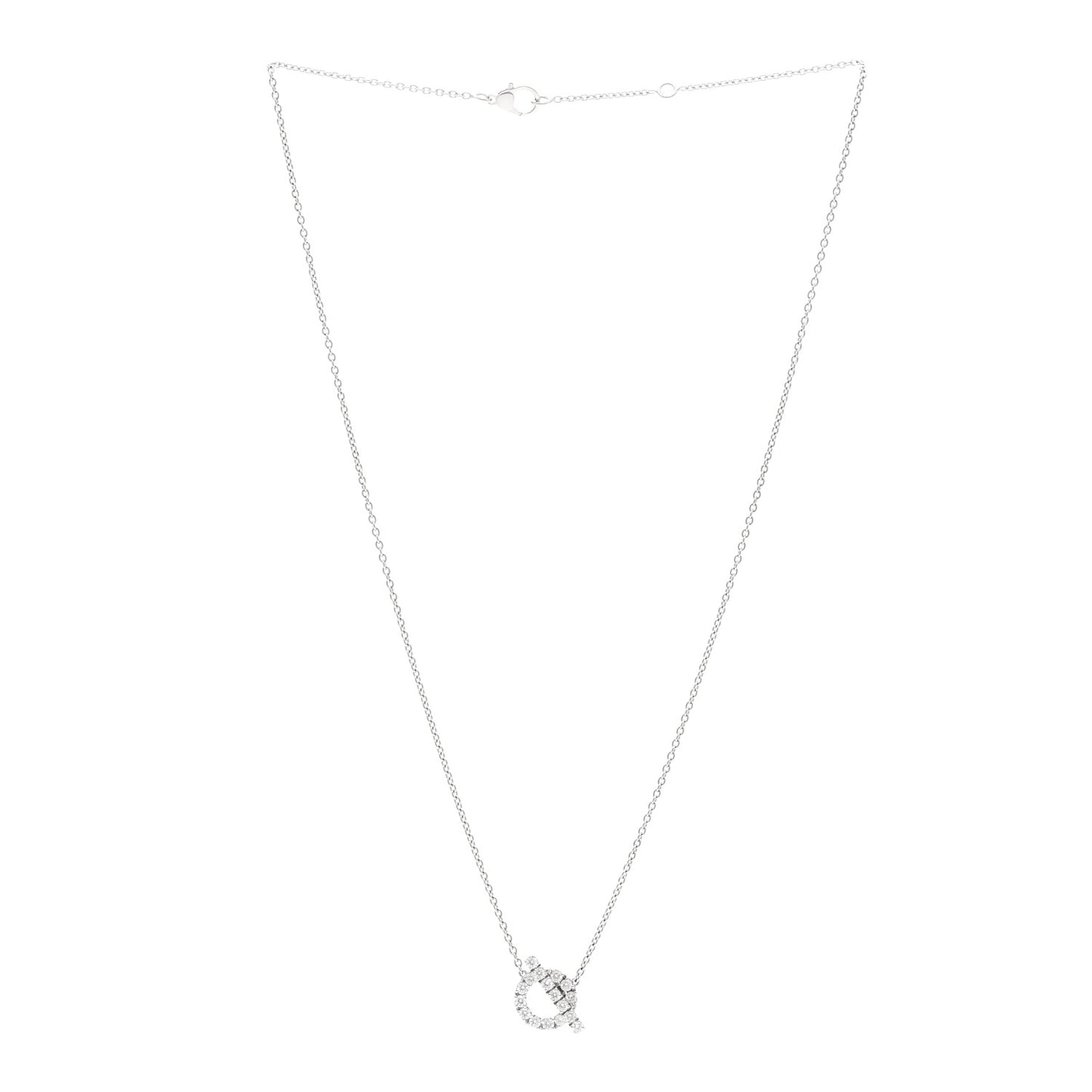 18K White Gold Diamond Finesse Pendant Necklace