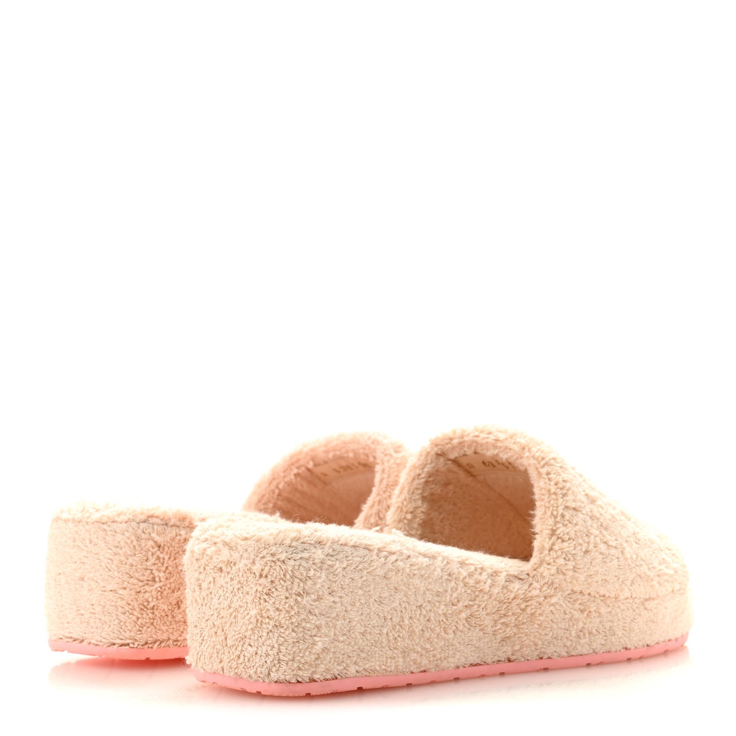 Terry Cloth CC Wedge Sandals 38 Pink
