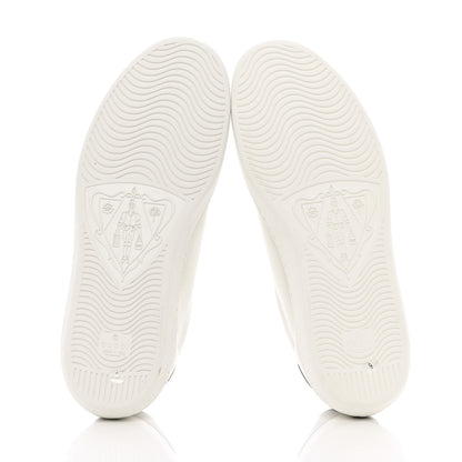 Gucci Calfskin Interlocking G Perforated Mens Ace Sneakers 9 White Grey Sky 5 of 9