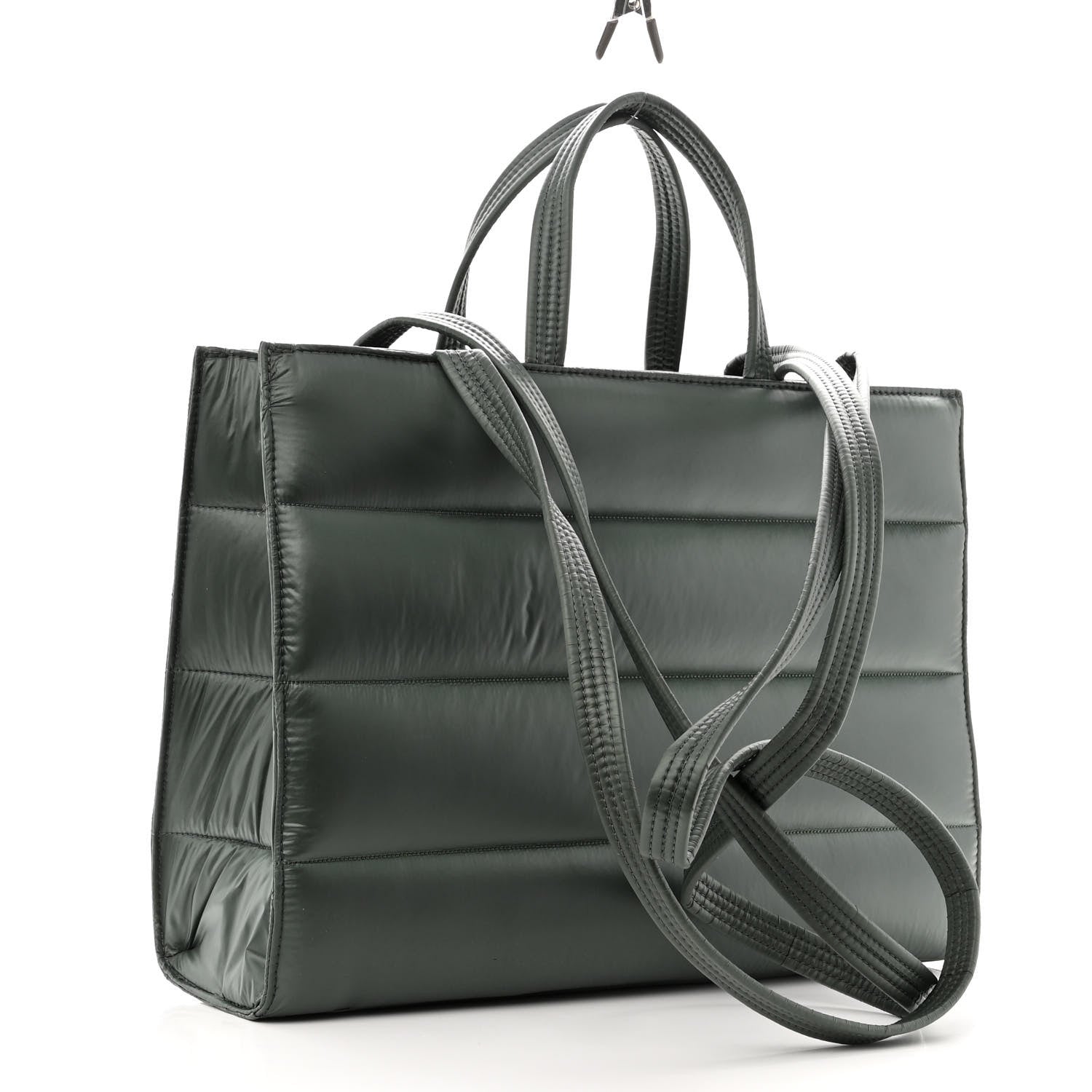 Telfar Nylon Medium Puff Shopping Bag Green 3 of 10