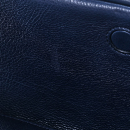 Chanel Calfskin Stitched Flap Bag Navy 11 of 12