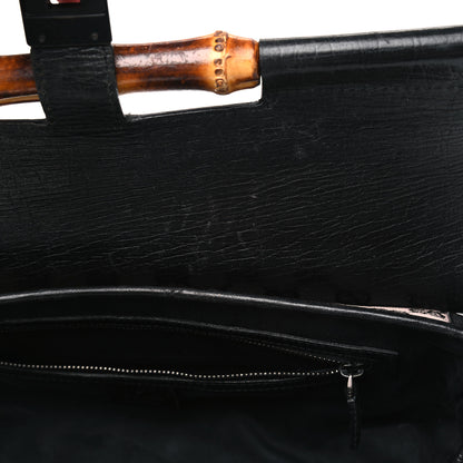 Gucci Monogram Bamboo Bullet Handbag Black 6 of 16