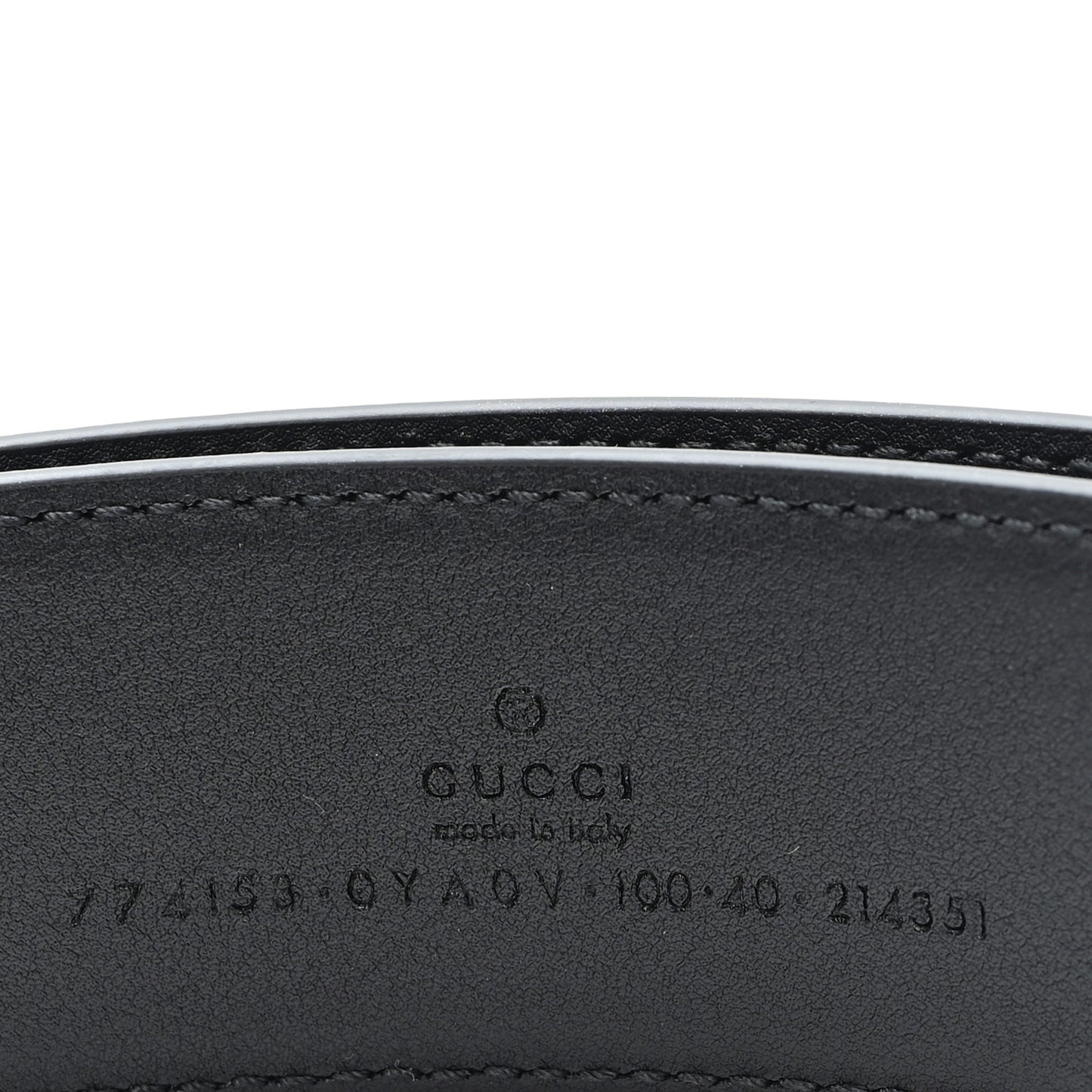 Plutone Calfskin Double G Belt 40mm 100 40 Black