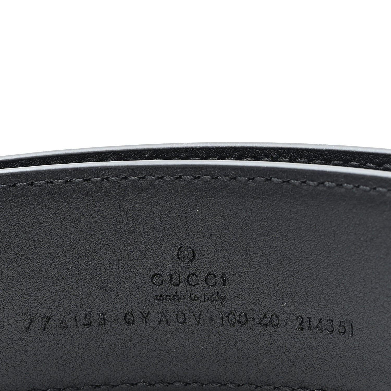 Gucci Plutone Calfskin Double G Belt 40mm 100 40 Black 3 of 4