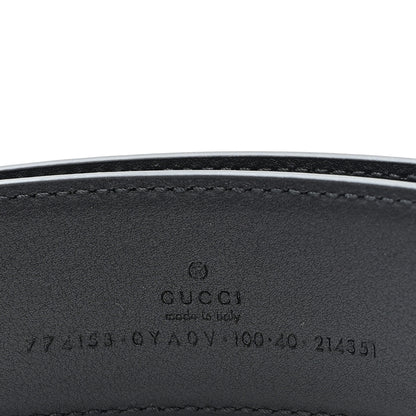 Gucci Plutone Calfskin Double G Belt 40mm 100 40 Black 3 of 4