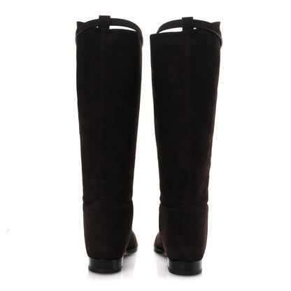 Hermes Suede Kelly Jumping Boots 38 Marron Ebene 6 of 11