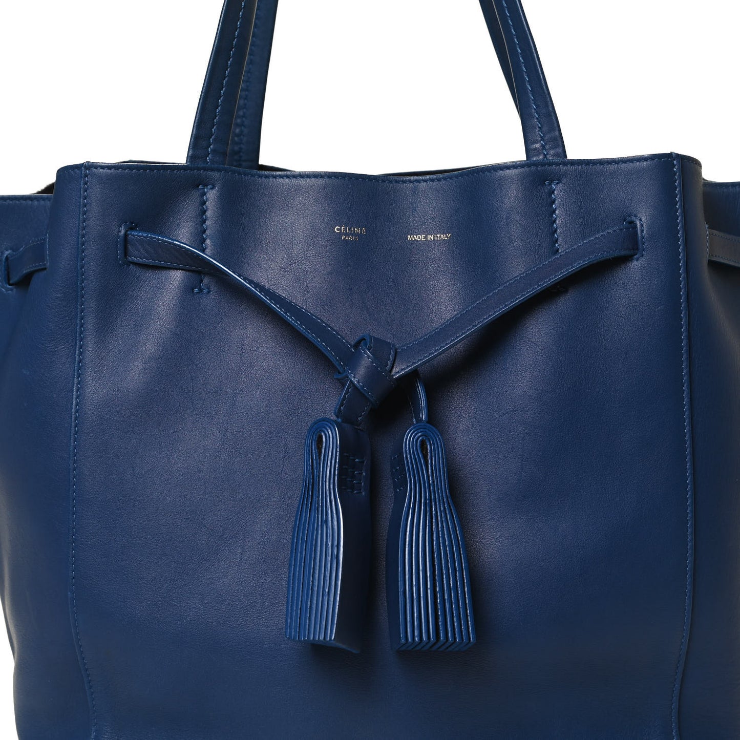 Smooth Calfskin Medium Belt Cabas Phantom Royal Blue