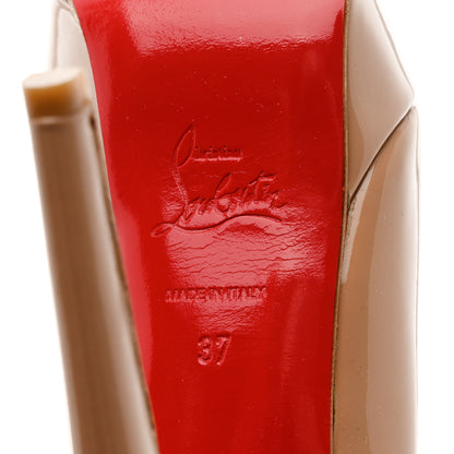 Christian Louboutin Patent Bianca 140 Pumps 37 Nude 7 of 9
