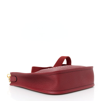 Hermes Taurillon Clemence Evelyne TPM Rouge H 4 of 11