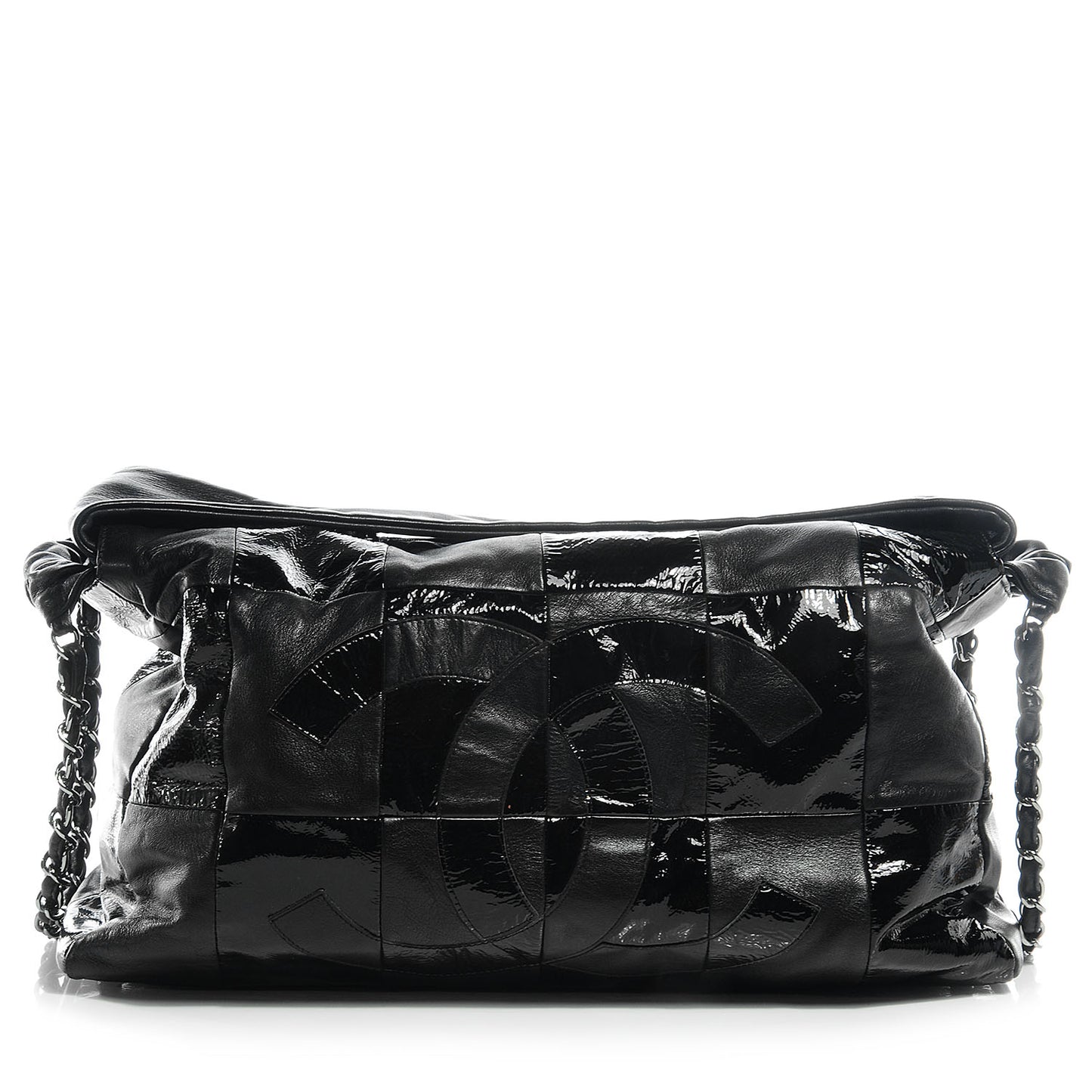 Patent Patchwork Brooklyn Hobo Black