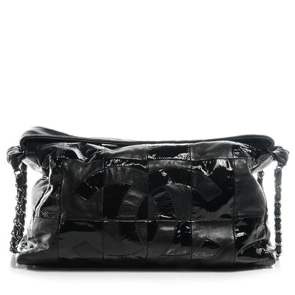 Chanel Patent Patchwork Brooklyn Hobo Black 1 of 7