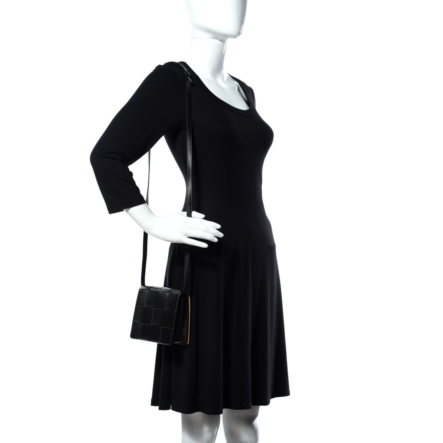 Bottega Veneta Lambskin Maxi Intrecciato Mini Cassette Crossbody Bag Black 2 of 18
