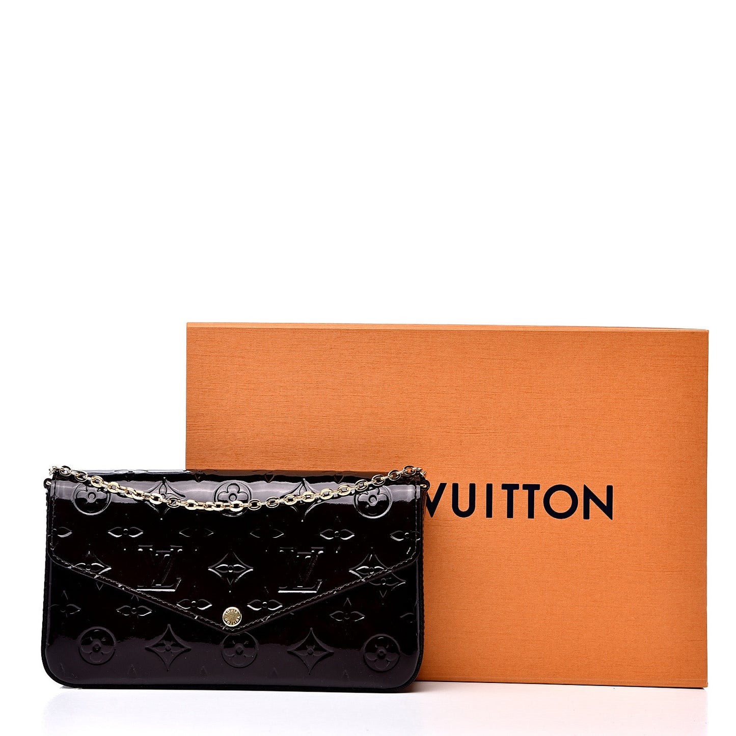 Vernis Pochette Felicie Chain Wallet Amarante