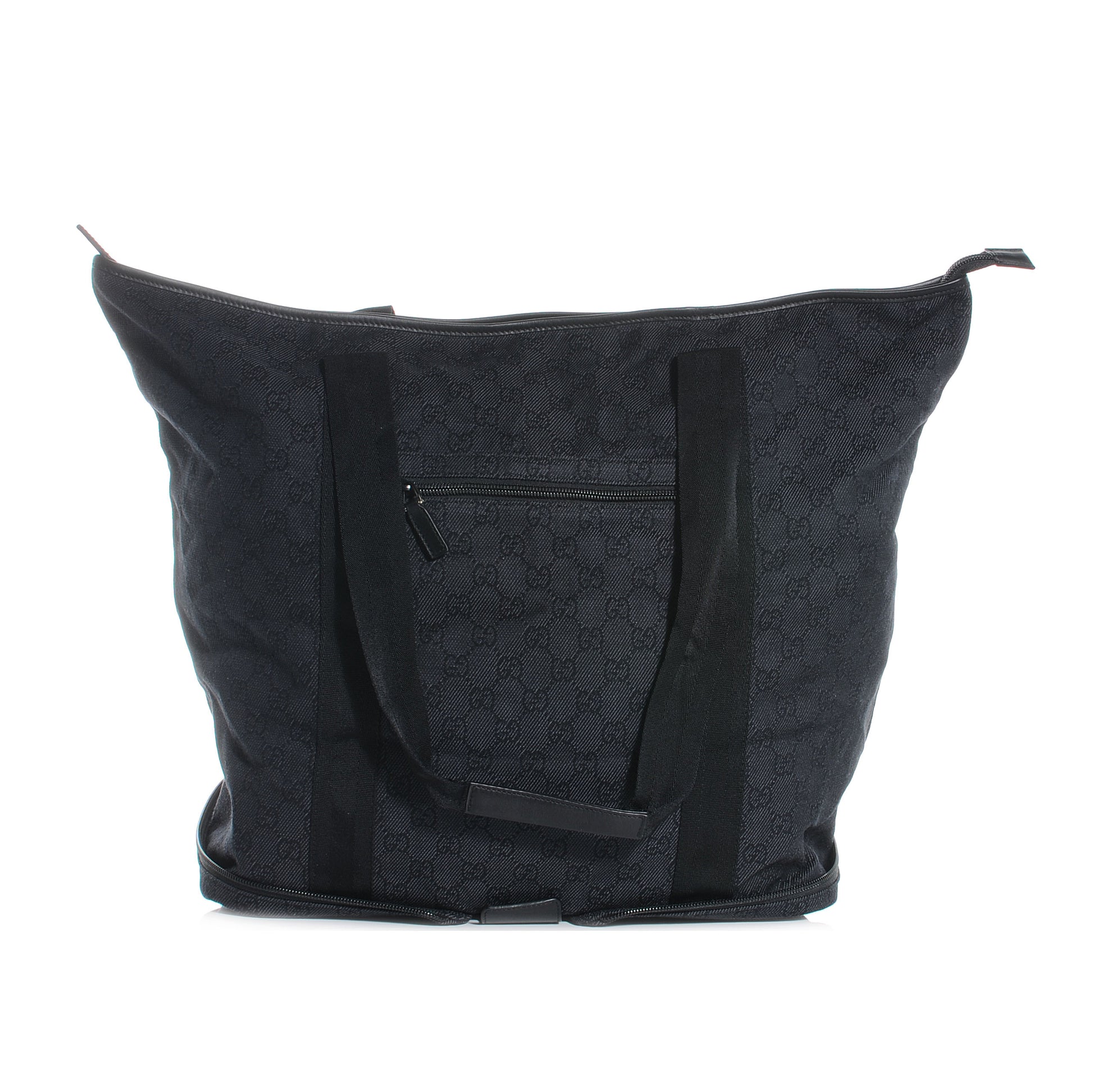 Gucci Denim Monogram Large Collapsible Travel Tote Black 1 of 7