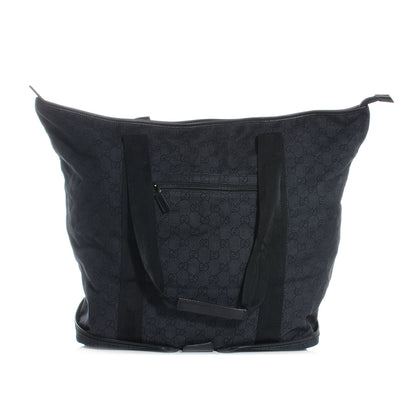 Gucci Denim Monogram Large Collapsible Travel Tote Black 1 of 7