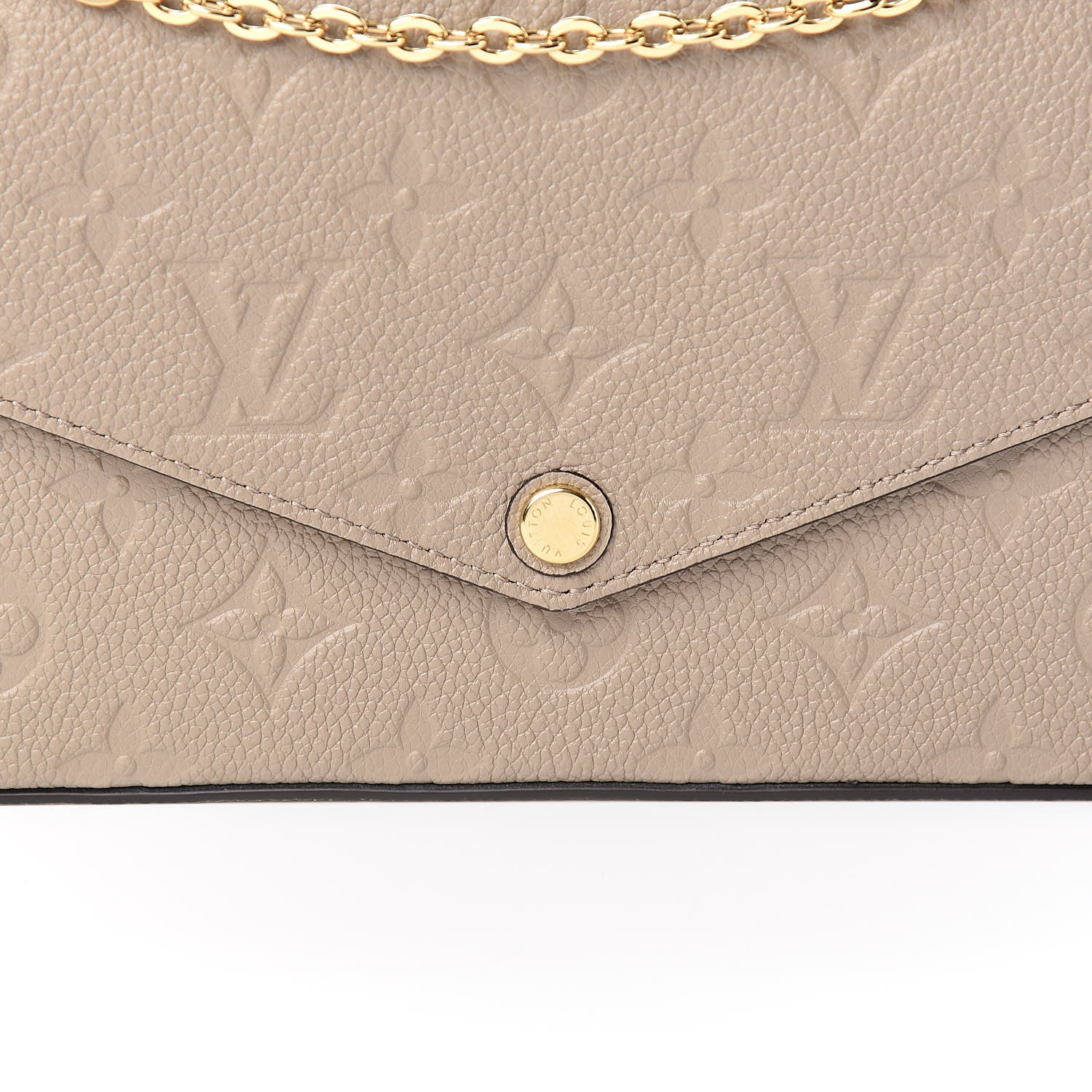 Louis Vuitton Empreinte Pochette Felicie Chain Wallet Tourterelle 10 of 12