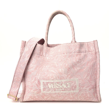Versace Jacquard Barocco Print Medium Athena Tote Pink 1 of 10