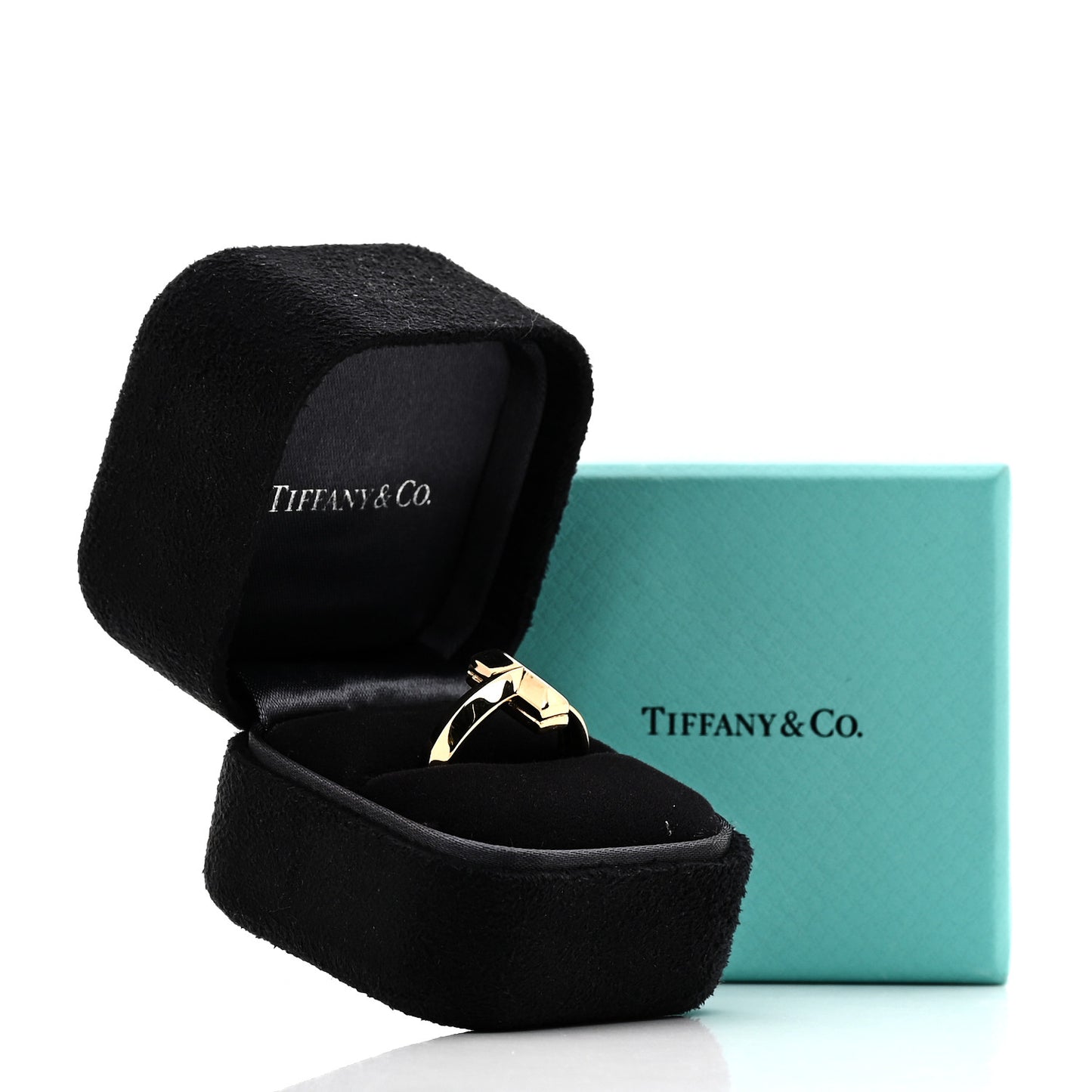 18K Yellow Gold Diamond T T1 Wide Ring 58/8.25