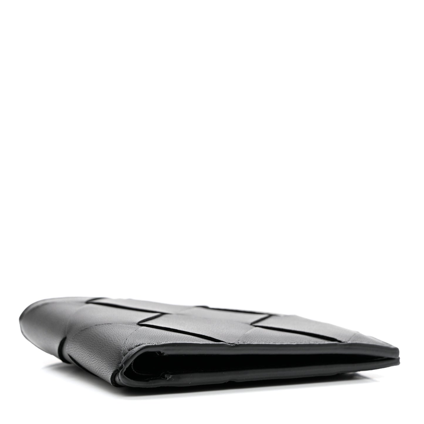 Nappa Maxi Intrecciato Bi-Fold Wallet Black