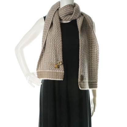 Louis Vuitton Mohair Wool Eleonor Scarf Beige 2 of 5