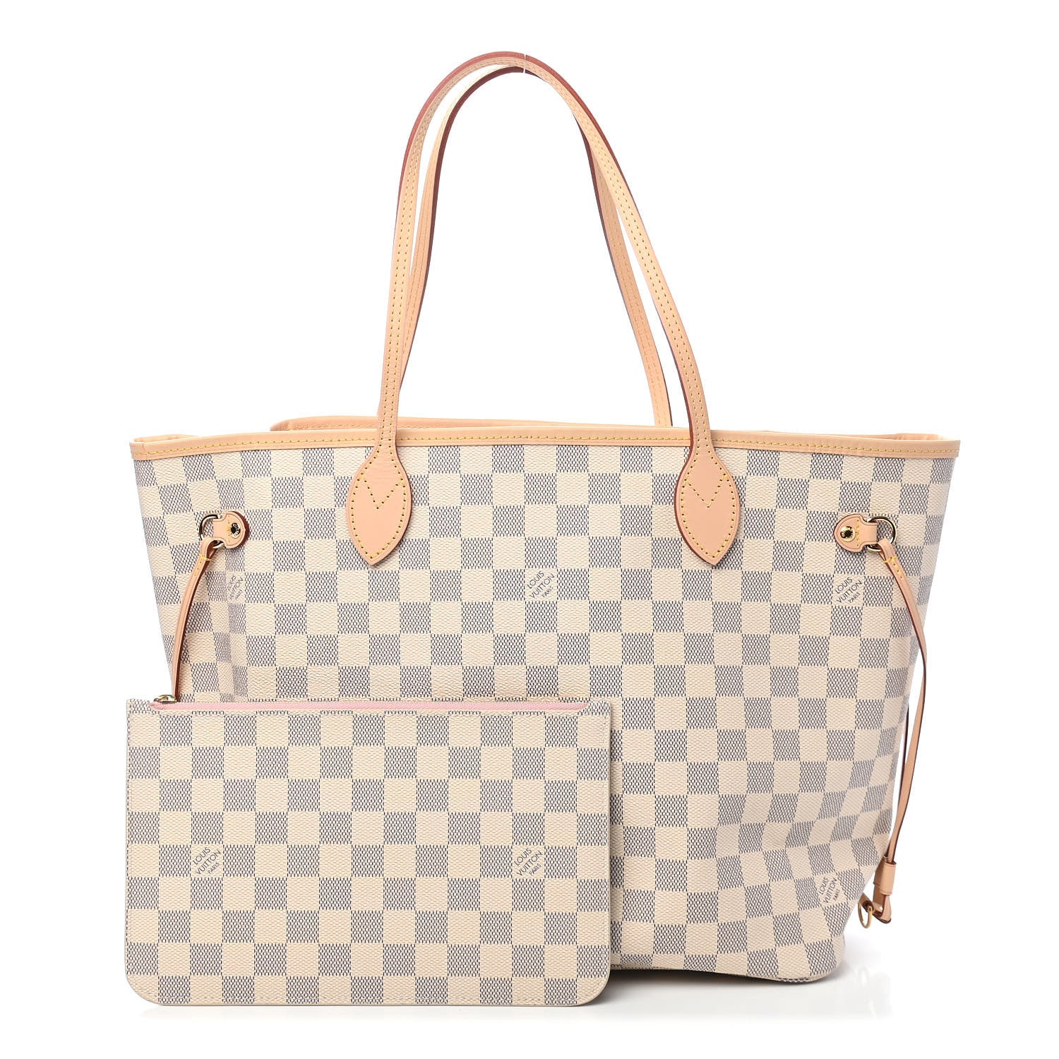 Louis Vuitton Damier Azur Neo Neverfull MM Rose Ballerine 1 of 11