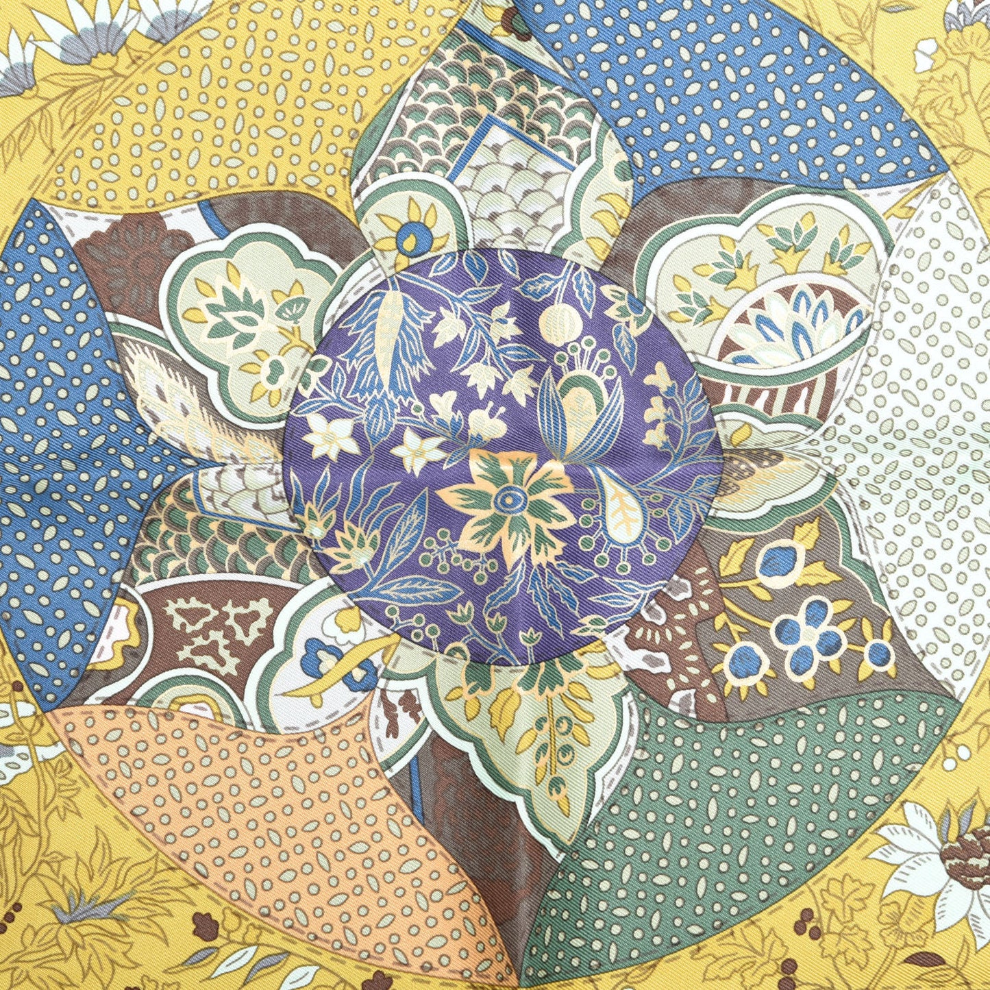 Silk Pique Fleuri De Provence Pocket Square Scarf