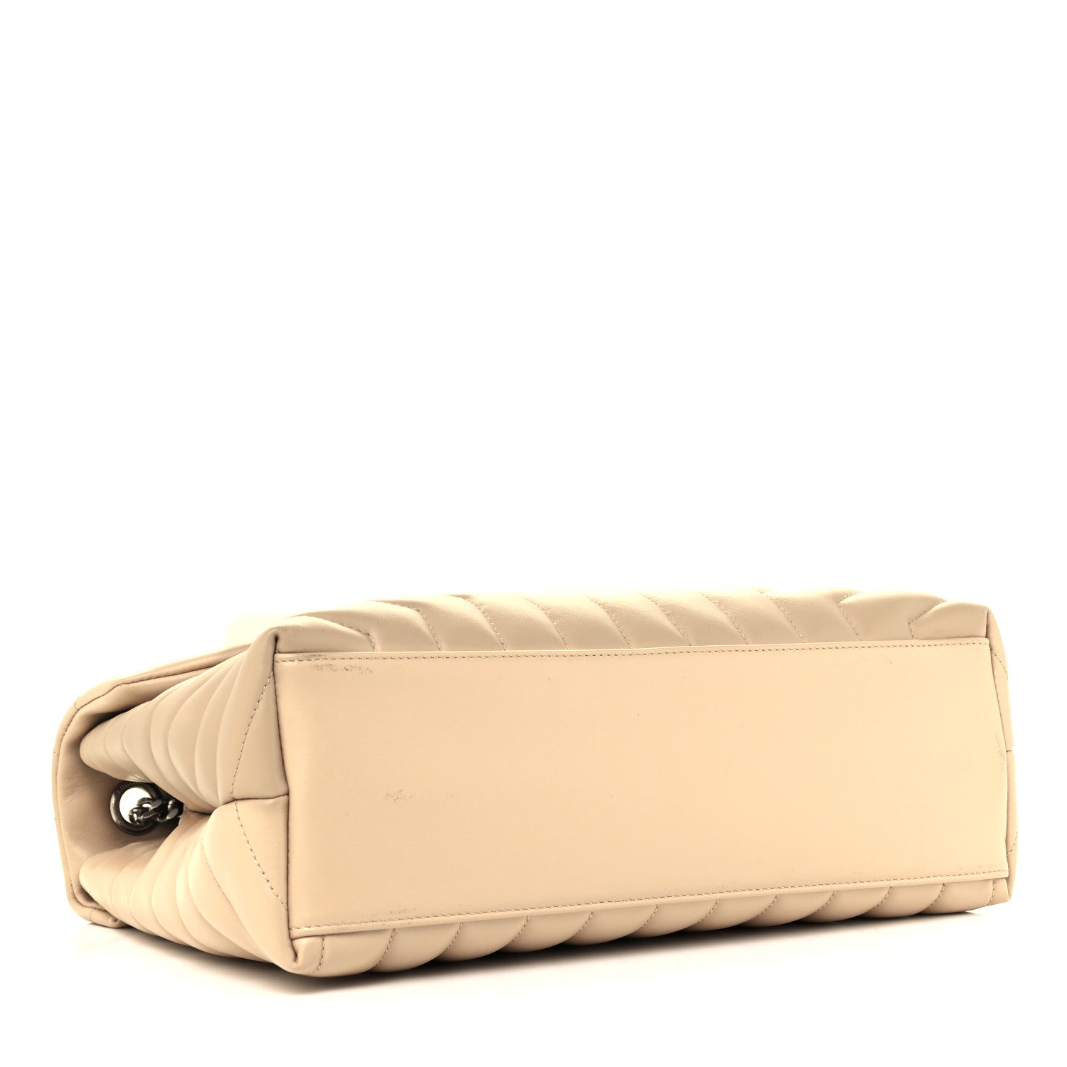 Saint Laurent Calfskin Y Quilted Monogram Medium Loulou Chain Satchel Nude Powder 3 of 10
