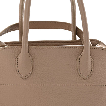 The Row Grained Calfskin Soft Margaux 10 Bag Dark Taupe 7 of 12