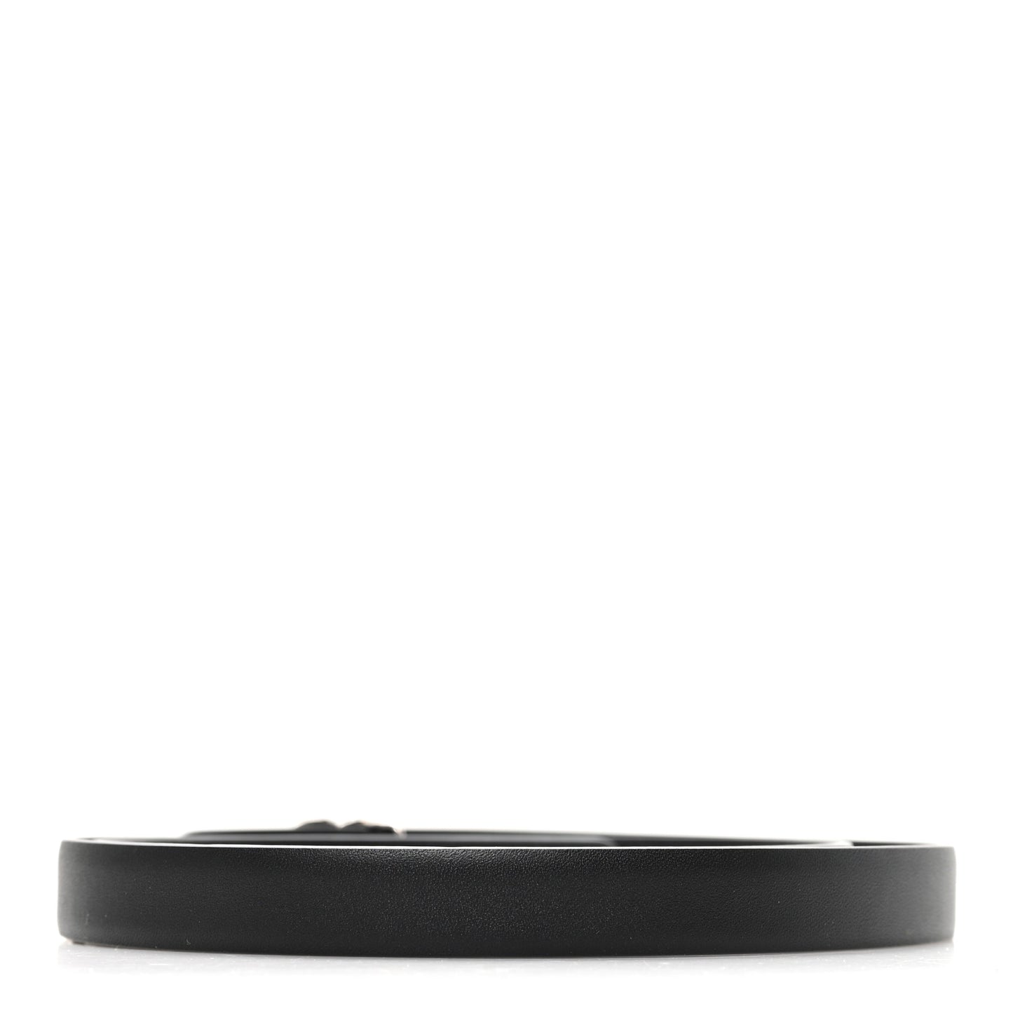 Calfskin Crystal CC Skinny Belt 90 36 Black