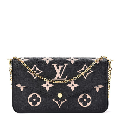 Louis Vuitton Empreinte Monogram Giant Felicie Pochette Black Beige 1 of 10
