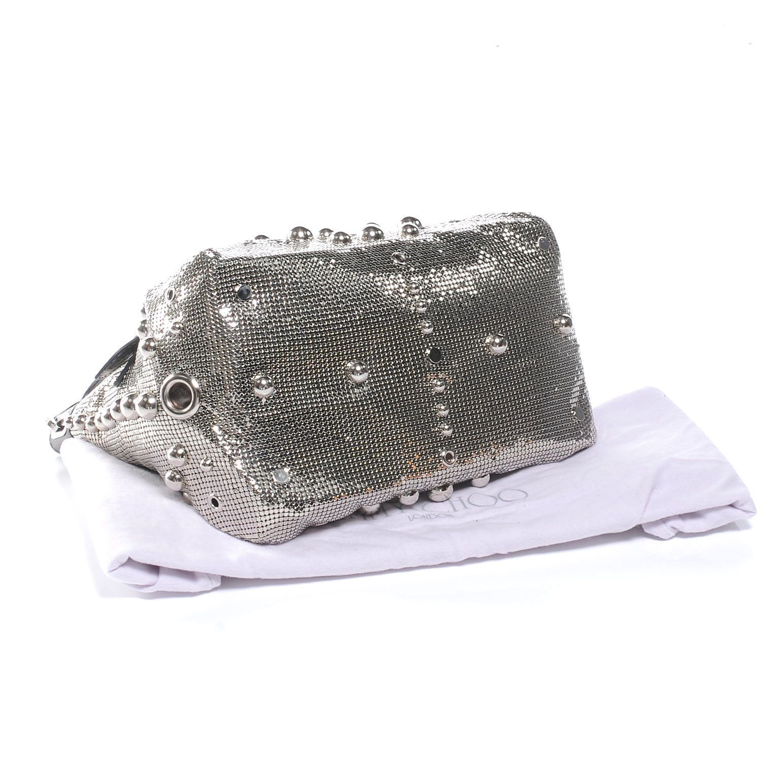 Jimmy Choo Mesh Tam Tote Silver 4 of 6
