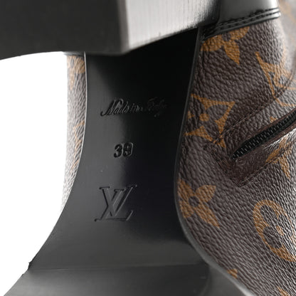 Louis Vuitton Patent Calfskin Monogram Star Trail Ankle Boots 39 Black 6 of 8