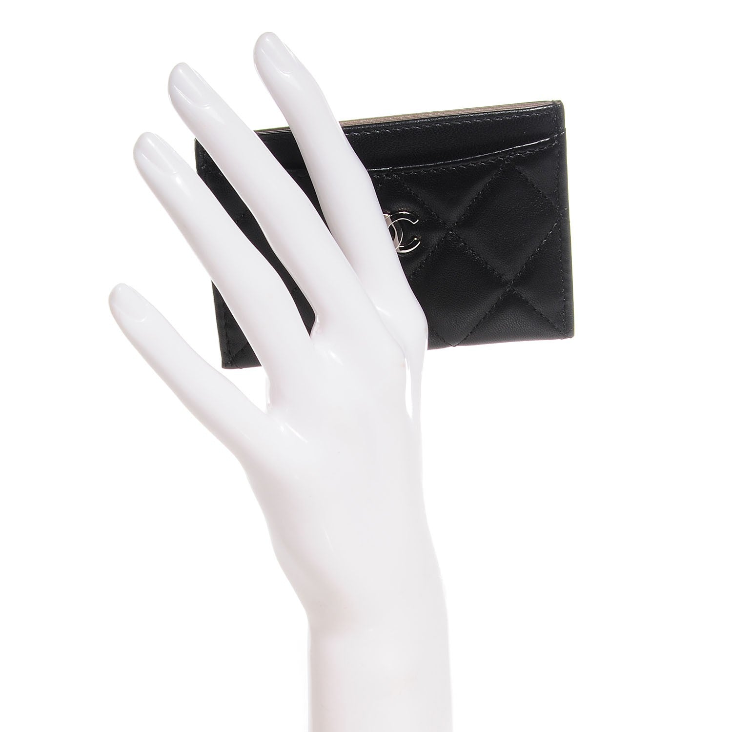 Chanel Lambskin Quilted Card Holder Black 2 of 8