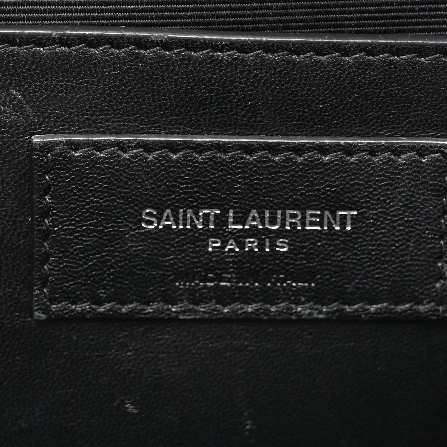 Saint Laurent Calfskin Crocodile Embossed Medium Classic Monogram Kate Tassel Satchel Black 6 of 17