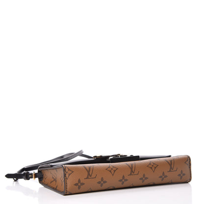 Louis Vuitton Calfskin Reverse Monogram Column Clutch 4 of 10